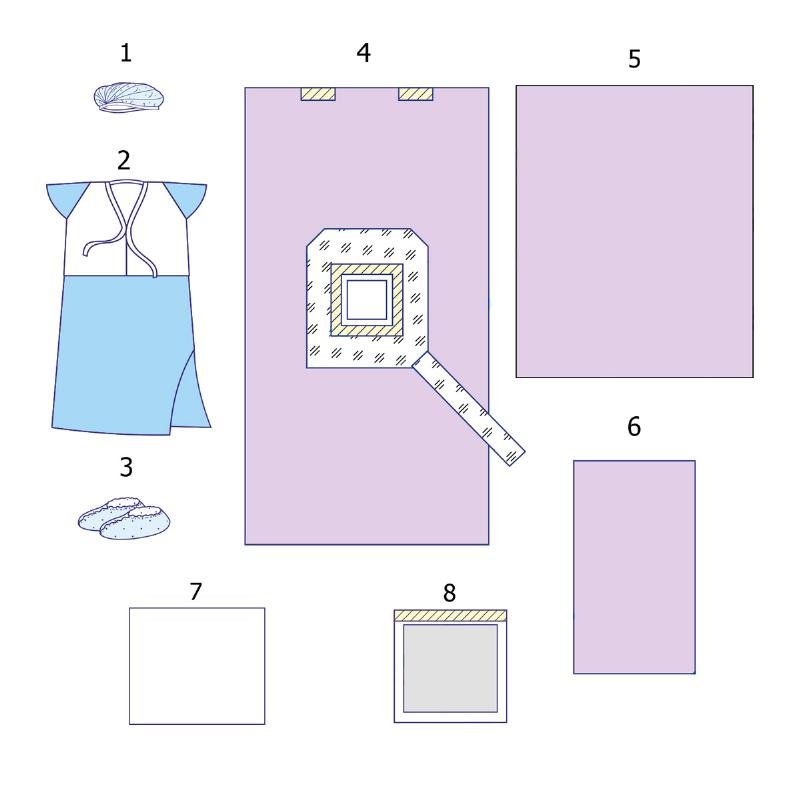Комплект одягу та покриттів операційних для кесаревого розтину №1 Taipan-Pharm стерильний